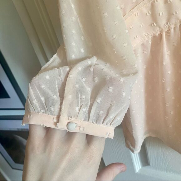 LOFT Pink Tufted Peplum Blouse - Picture 5 of 10